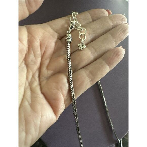 Brighton MERCER DROP Teardrop Silver LONG Pendant Necklace  CP - Picture 3 of 5